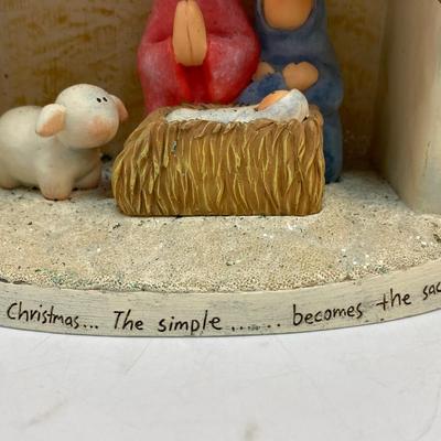 Christmas Holiday Nativity Scene Figurine Display