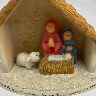 Christmas Holiday Nativity Scene Figurine Display