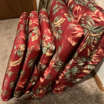 Three sets of outdoor chair cushions like new.