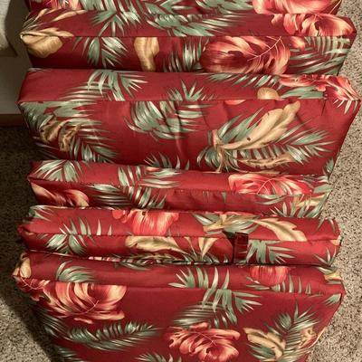 Three sets of outdoor chair cushions like new.