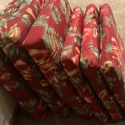 Three sets of outdoor chair cushions like new.