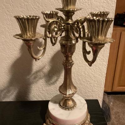Vintage Candle Holder with Marble Base.