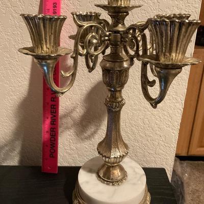 Vintage Candle Holder with Marble Base.