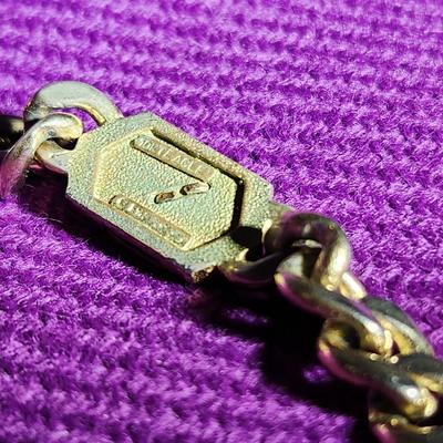 Vintage Sterling (?) Bracelet with 10K Gold Eagle