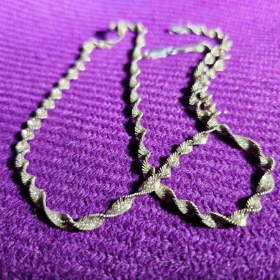 Sterling Silver Twist Woven Necklace