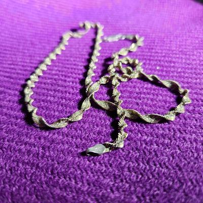 Sterling Silver Twist Woven Necklace