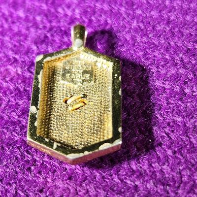 Vintage 10K Gold Eagle & Sterling Pendant w/ Diamond