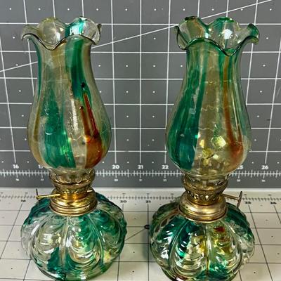2 Miniature oil Lamps 