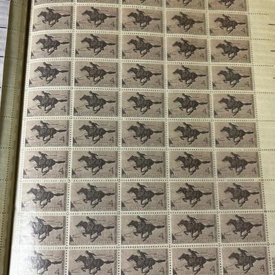 Book of Full Sheet Postage Stamps Old .04 Cent