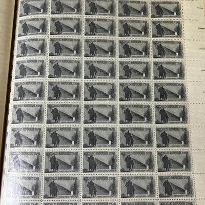 Book of Full Sheet Postage Stamps Old .04 Cent