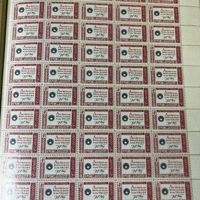 Book of Full Sheet Postage Stamps Old .04 Cent