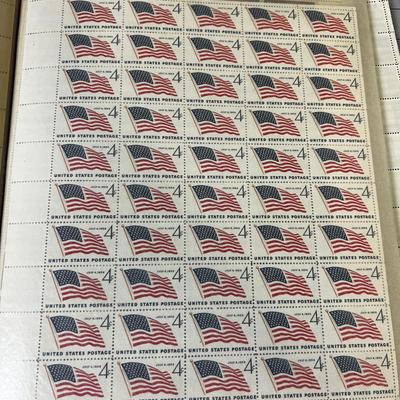 Book of Full Sheet Postage Stamps Old .04 Cent