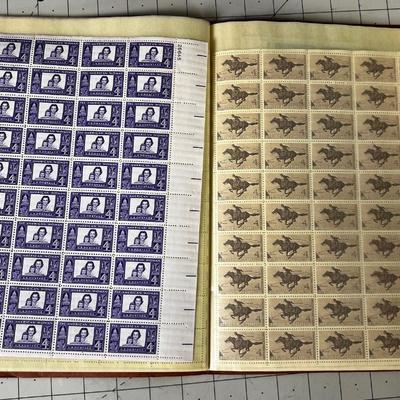 Book of Full Sheet Postage Stamps Old .04 Cent