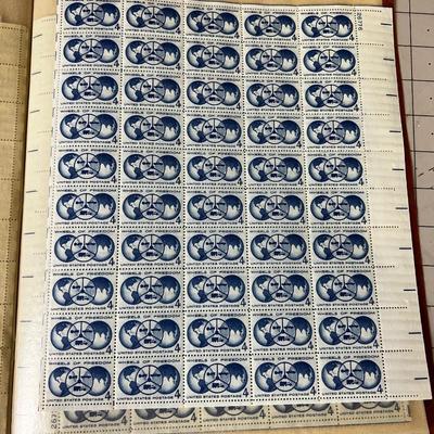 Book of Full Sheet Postage Stamps Old .04 Cent