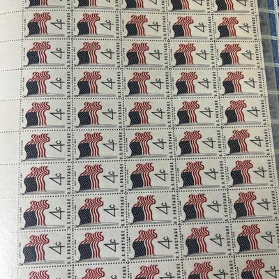 Book of Full Sheet Postage Stamps Old .04 Cent
