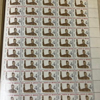 Book of Full Sheet Postage Stamps Old .04 Cent