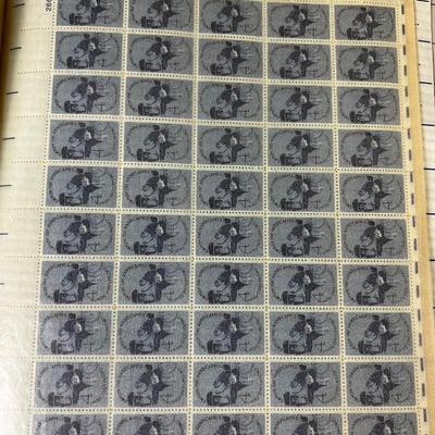 Book of Full Sheet Postage Stamps Old .04 Cent