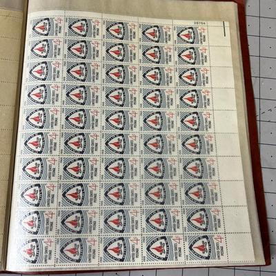 Book of Full Sheet Postage Stamps Old .04 Cent