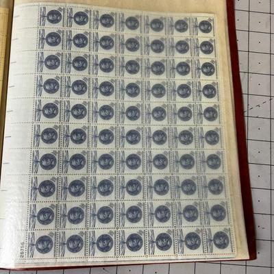 Book of Full Sheet Postage Stamps Old .04 Cent