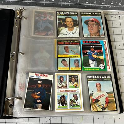 3 Ring Binder of Baseball cards from the '60's and 70's