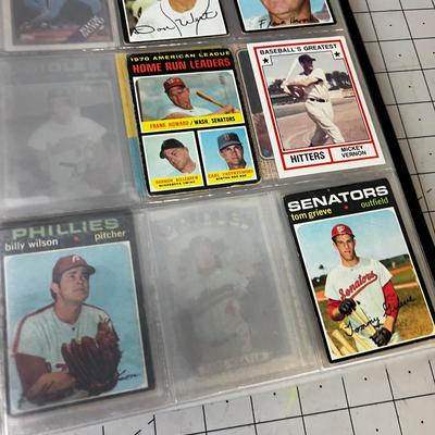 3 Ring Binder of Baseball cards from the '60's and 70's