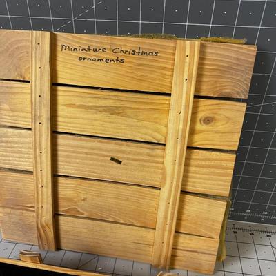 Crate full of Miniature Hand Blown Glass Ornaments 