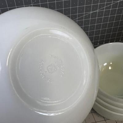 Anchor Hocking White Bowls (6) 