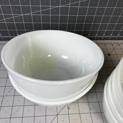 Anchor Hocking White Bowls (6) 
