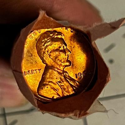 US 1964 Uncirculated Penny Roll 