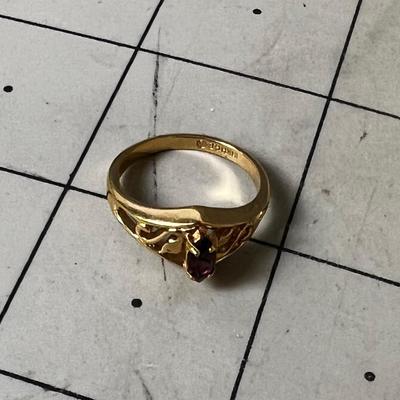 18 K Gold Filled Amethyst Ring 
