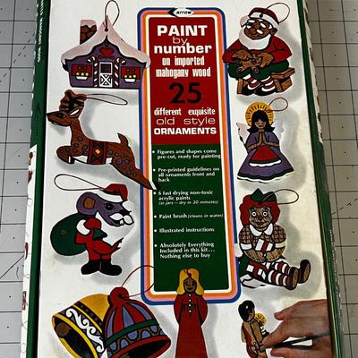Paint By Number Christmas Ornament Set 
