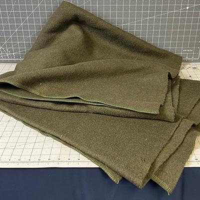 Military Wool Green Blanket 