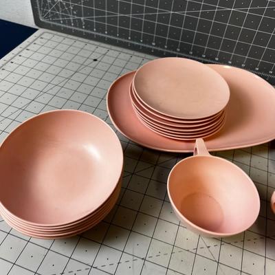 Pink Melamine Texas-ware  