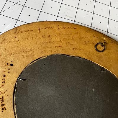 Vintage 1907 Baby Picture in handcrafted Frame