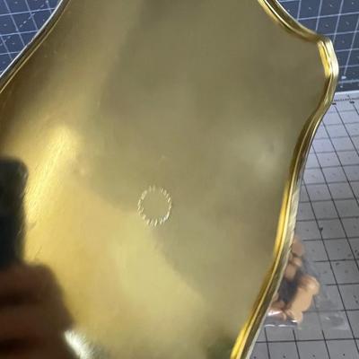 Old Candy TIN with Wood CHESS Men 