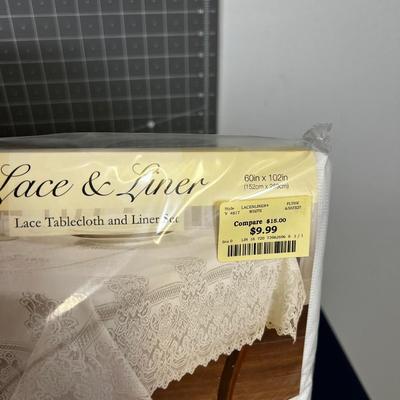 Box of Lace and Liner Table Clothes 