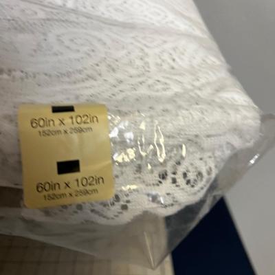 Box of Lace and Liner Table Clothes 