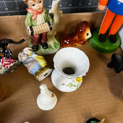Tray of Miniature Figurines: Toothpick hold, Nutcracker etc.