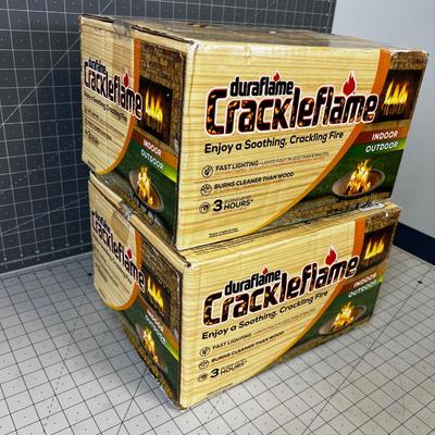2 Boxes of "crackleflame" Wood Logs