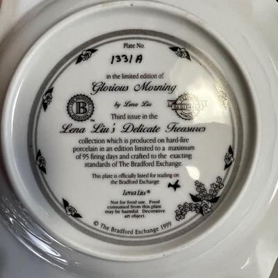 Lena Liu and Delicate Treasures 8 Plates with Hummingbirds and the Shelf 