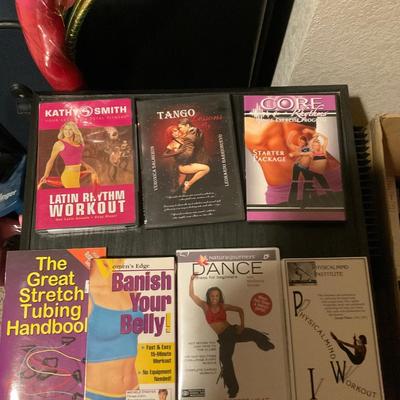 Fitness and Dance, DVDâ€™s VCR TAPES.
