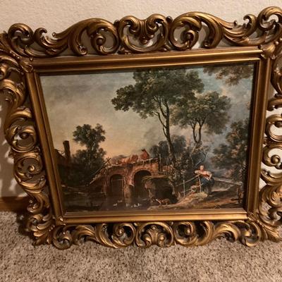 Framed print.