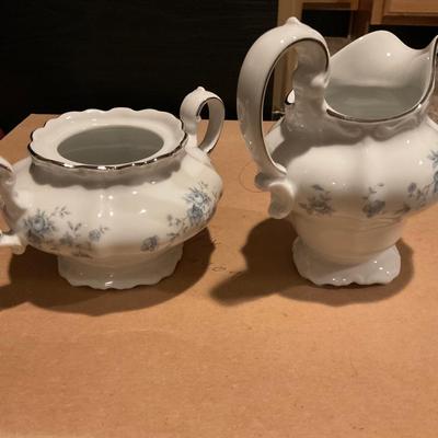Johann HaviLand Bavaria  Germany Tea pot, with creamer and sugar.