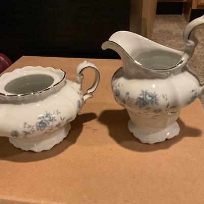 Johann HaviLand Bavaria  Germany Tea pot, with creamer and sugar.