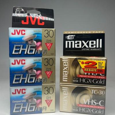 New JVC & Maxwell Blank Videocassette Tapes