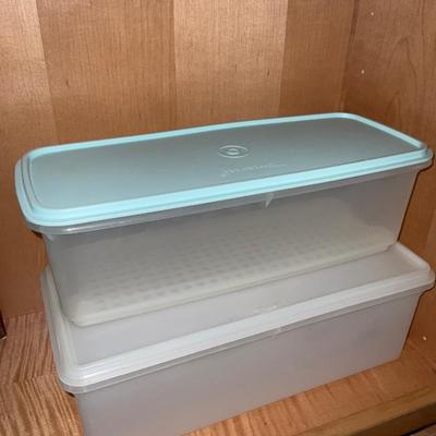 Tupperware Bread and Vegetable Containers
