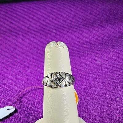 14K Gold Ring with Diamond