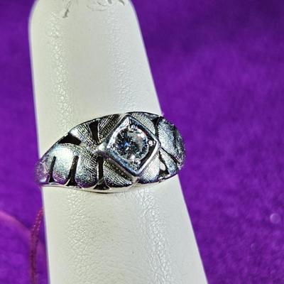 14K Gold Ring with Diamond