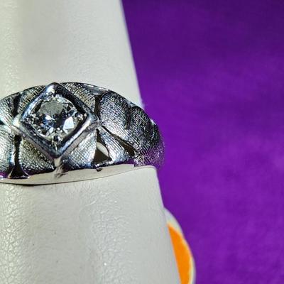 14K Gold Ring with Diamond