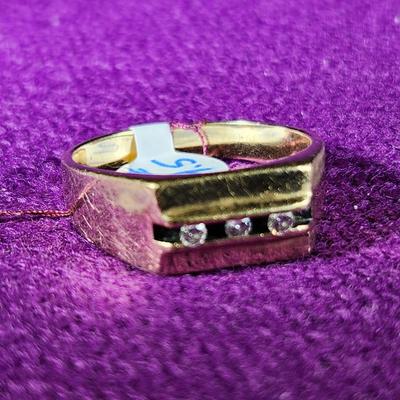 10K Gold Ring with Diamonds